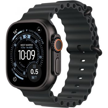 Apple Apple Watch Ultra 3, GPS + Cellular, Carcasa Black Titanium 49mm, Black Ocean Band