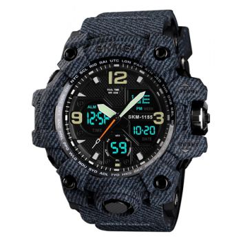 Ceas barbatesc Skmei, Militar, Shock Resistant, Digital, Sport, Army, Dual time, Cronograf
