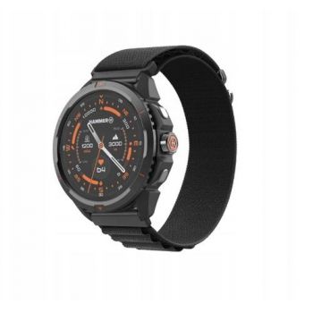 Ceas inteligent Samrtwatch MyPhone HAMMER Watch 2, Ecran AMOLED 1.5inch, Rezistent la apa 5 ATM, GPS, Bluetooth (Negru)