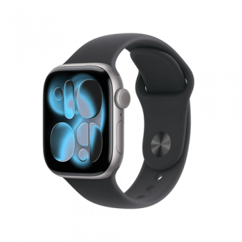 Ceas inteligent Smartwatch Apple Watch 11, GPS, 42mm, Ecran Retina LTPO OLED, Chip S10 cu Procesor Dual-Core, 64GB Flash, Wi-Fi, Bluetooth, Carcasa Aluminiu, Curea Sport Band M/L (Gri)