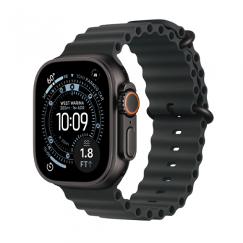 Ceas inteligent Smartwatch Apple Watch Ultra 3, 49mm, GPS + Cellular, Ecran Retina LTPO OLED, Chip S10 cu Procesor Dual-Core, 64GB Flash, Wi-Fi, Bluetooth, NFC, Ocean Band (Negru)