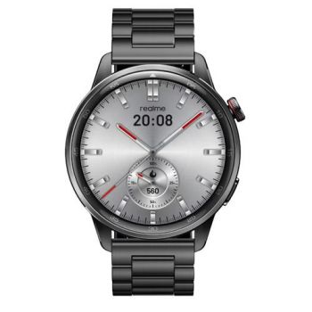 Ceas inteligent Smartwatch Realme Watch S2, Ecran AMOLED 1.43inch, Peste 150 fete de ceas, Apel Bluetooth, Monitorizare sanatate, IP68 (Gri)