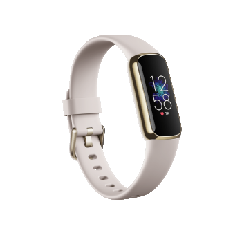 Bratara fitness pentru femei FITBIT Luxe, Android iOS, Silicon, Lunar White   Soft Gold