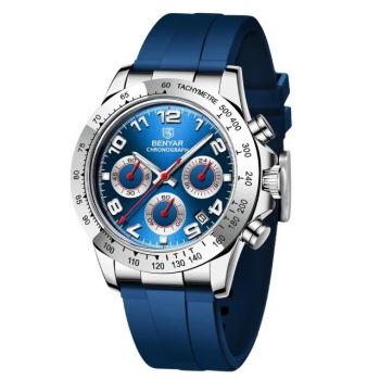 Ceas barbatesc Benyar Mecanism Quartz Analog Casual Sport Cronometru Cronograf