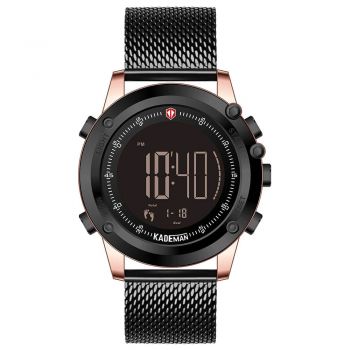 Ceas barbatesc Kademan Pedometru Digital Casual Lumina de fundal Calendar Alarma Cronograf