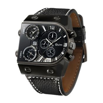 Ceas barbatesc Oulm Fashion Quartz Multiple Fuse Orare Cutie Originala Negru