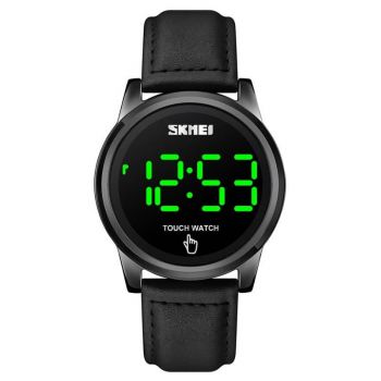 Ceas barbatesc Skmei Casual Digital Curea piele Negru