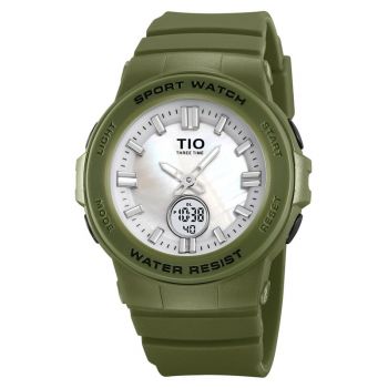 Ceas copii TIO 2076 Digital Quartz Analog Silicon Army Verde