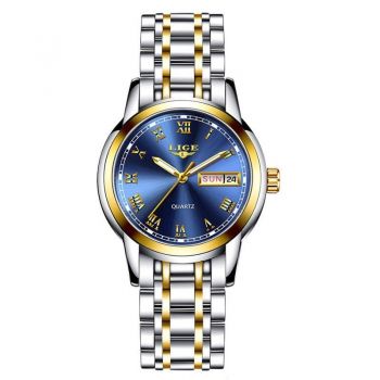 Ceas dama Lige Otel Zinc Elegant Quartz Analog Afisare data Argintiu Ceas dama Lige Otel Zinc Elegant Quartz Analog Afisare data Argintiu