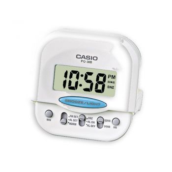Ceas de birou CASIO PQ-30B-7EF Alb Alarma