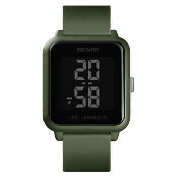 Ceas digital Skmei Unisex Lumina de fundal Afisare data Casual Verde