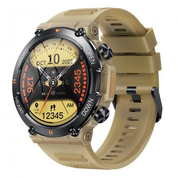Ceas smartwatch barbati TIO   Pro Combat, 1.4 inch IPS HD, apel bluetooth HD, multi sport, monitorizare ritm cardiac multi point, oxigen sange,