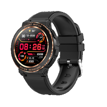 Ceas smartwatch dama TIO   Sport Apeluri Bluetooth Fitness Tracker Monitorizare sanatate  Rezistenta la apa IP68 Negru