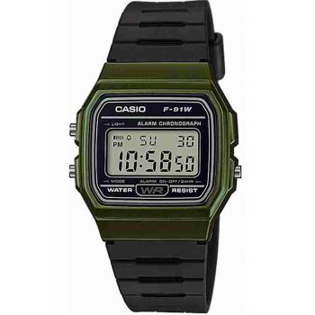 Ceas unisex CASIO Retro Vintage UNX DIG PU BLK  Negru Verde