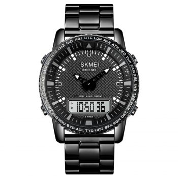Skmei Ceas cronograf  Led Digital Quartz Analog Negru