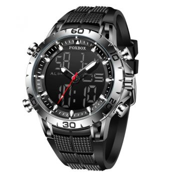 Ceas barbatesc de mana Fox Box Dual Time Luxury Sport Casual Stil Militar Fashion
