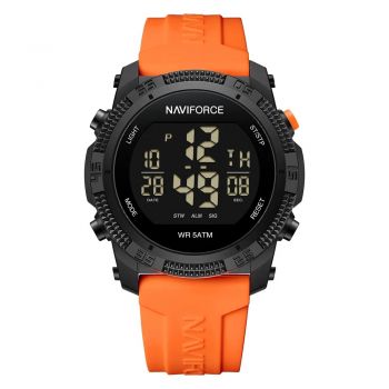 Ceas barbatesc de mana Naviforce Sport Digital Stil Army Militar Casual Fashion Portocaliu