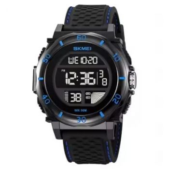Ceas barbatesc de mana Skmei Casual Digital Fashion Lumina de fundal Sport Alarma Negru