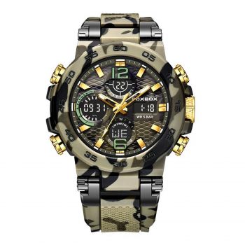 Ceas Barbati Lige 0077 Camuflaj , Design Military, Functii Multiple, Afisaj Luminos, Rezistent la Apa 5ATM Ceas Barbati Lige 0077 Camuflaj , Design Military, Functii Multiple, Afisaj Luminos, Rezistent la Apa 5ATM