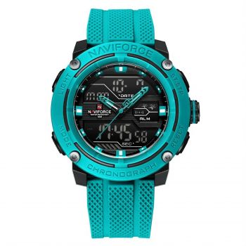 Ceas Barbati Naviforce 7114 Albastru ,   Functii Multiple, Design Sport, Cronometru, Rezistent la Apa 5ATM