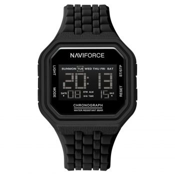Ceas Barbati Naviforce 7116 Negru ,   Design Military, Functii Multiple, Alarma, Rezistent la Apa 3ATM