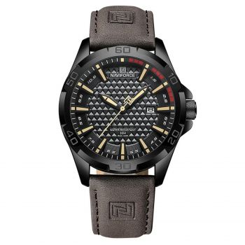 Ceas Barbati Naviforce 8023 Negru-Galben ,   Design Luxury, Functii Multiple, Afisaj Luminos, Rezistent la Apa 3ATM