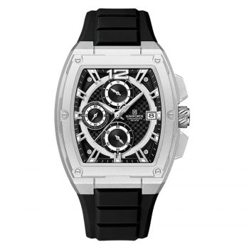 Ceas Barbati Naviforce 8050 Negru-Argintiu ,   Design Sport, Functii Multiple, Afisare Data, Rezistent la Apa 3ATM