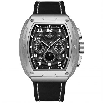 Ceas Barbati Naviforce 8053 Negru-Gri ,   Functii Multiple, Design Military, Shockproof, Rezistent la Apa 3ATM