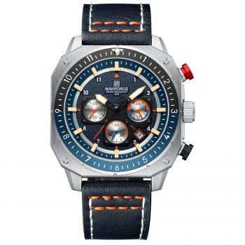 Ceas Barbati Naviforce 8057 Albastru ,   Design Casual, Functii Multiple, Cronograf, Rezistent la Apa 3ATM