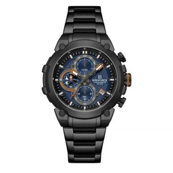 Ceas Barbati Naviforce 8071 Negru-Albastru ,   Functii Multiple, Design Business, Shockproof, Rezistent la Apa 3ATM