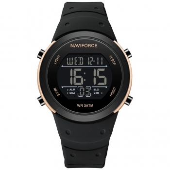 Ceas Barbati Naviforce 9246 Negru Auriu ,   Functii Multiple, Design Sport, Calendar