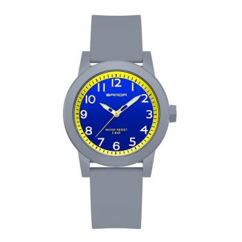 Ceas Copii Sanda 3221 Albastru-Gri ,   Design Sport, Analog, Functii Multiple, Rezistent la Apa 5ATM