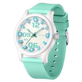 Ceas Copii Sanda 3252 Albastru-Alb ,   Design Sport, Analog, Diver, Rezistent la Apa 5ATM