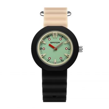 Ceas Copii Sanda 9108 Negru-Kaki ,   Design Fashion, Analog, Rezistent la Apa 3ATM