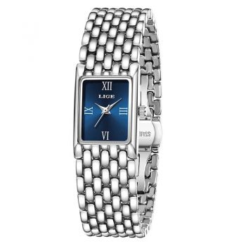 Ceas Dama Lige 89156 Argintiu-Albastru ,   Design Fashion, Functii Multiple, Afisaj Luminos, Rezistent la Apa 3ATM
