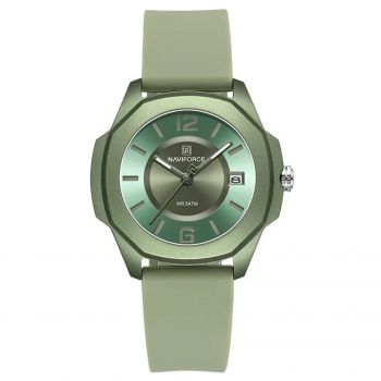 Ceas Dama Naviforce 7107 Verde - Analog Sport Casual, Data Automata, Rezistent la Apa 5ATM