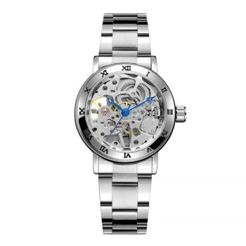 Ceas Dama T-Winner 8233 Argintiu Mecanic ,   Design Business, Fashion, Rezistent la Apa 3ATM - Copie