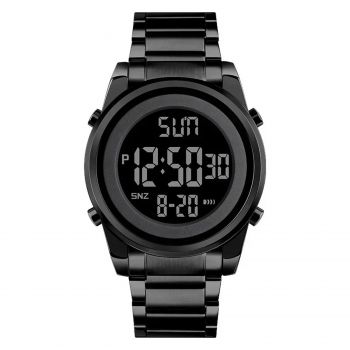 Ceas Digital Barbati SKMEI 1611 Negru ,   Afisaj LED, Functii Multiple, Design Sportiv, Cronometru, Alarma, Rezistent la Apa 3ATM