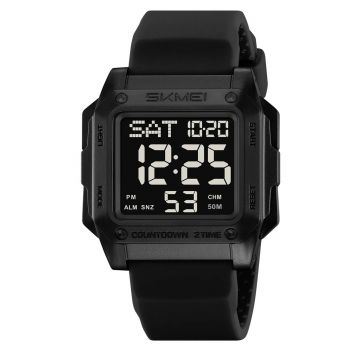 Ceas Digital Barbati SKMEI 2454 Negru ,   Functii Multiple, Design Army, Cronometru, Alarma, Rezistent la Apa 5ATM