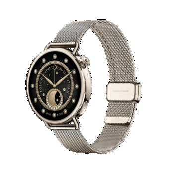 Ceas inteligent Smartwatch Xiaomi Watch S4 41mm, Ecran AMOLED 1.32inch, Bluetooth, GPS, NFC, HyperOS, Curea Milanese (Auriu)