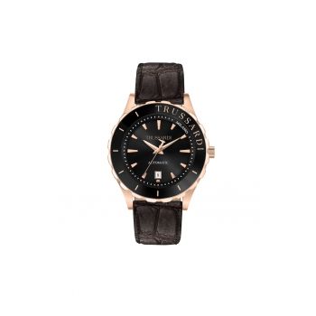 Ceas bărbați  T-Logo - mecanism automat - inox - piele naturală - 43mm