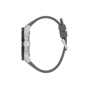 Ceas barbatesc  CONTENDER - Quartz - curea silicon gri - rezistenta apa 5 ATM - 46mm