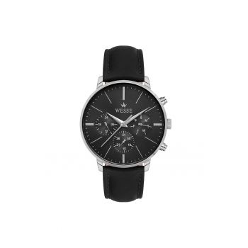 Ceas barbatesc  model WWG401107LA - curea din piele ecologica - 42mm - argintiu - negru