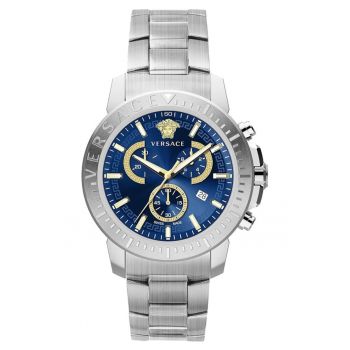 Ceas barbati  inox - 45mm - 5 ATM - argintiu