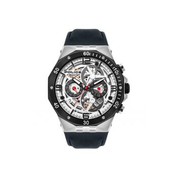 Ceas Barbati  Rizal - 46mm - inox - piele naturala - rezistent la apa