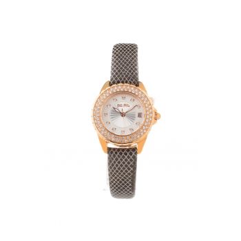 Ceas dama -  30mm - inox - curea piele naturala