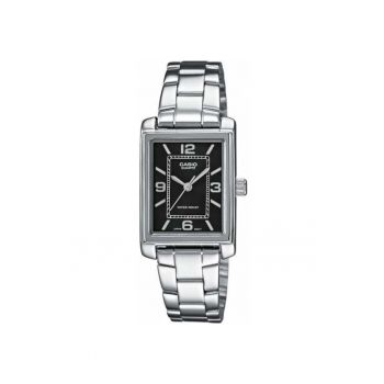 Ceas dama  analog - bratara otel inoxidabil - cadran negru - 21x7.4mm