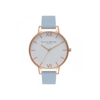 Ceas Dama -  Big Dial - inox - piele naturală - 38mm