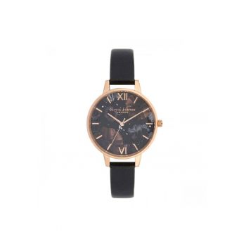 Ceas dama -  Celestial - inox - 34mm - piele naturala