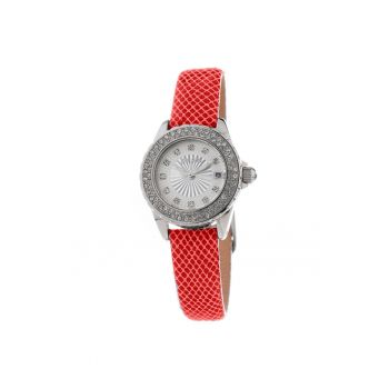 Ceas Dama -  quartz - inox - piele naturala - 28mm